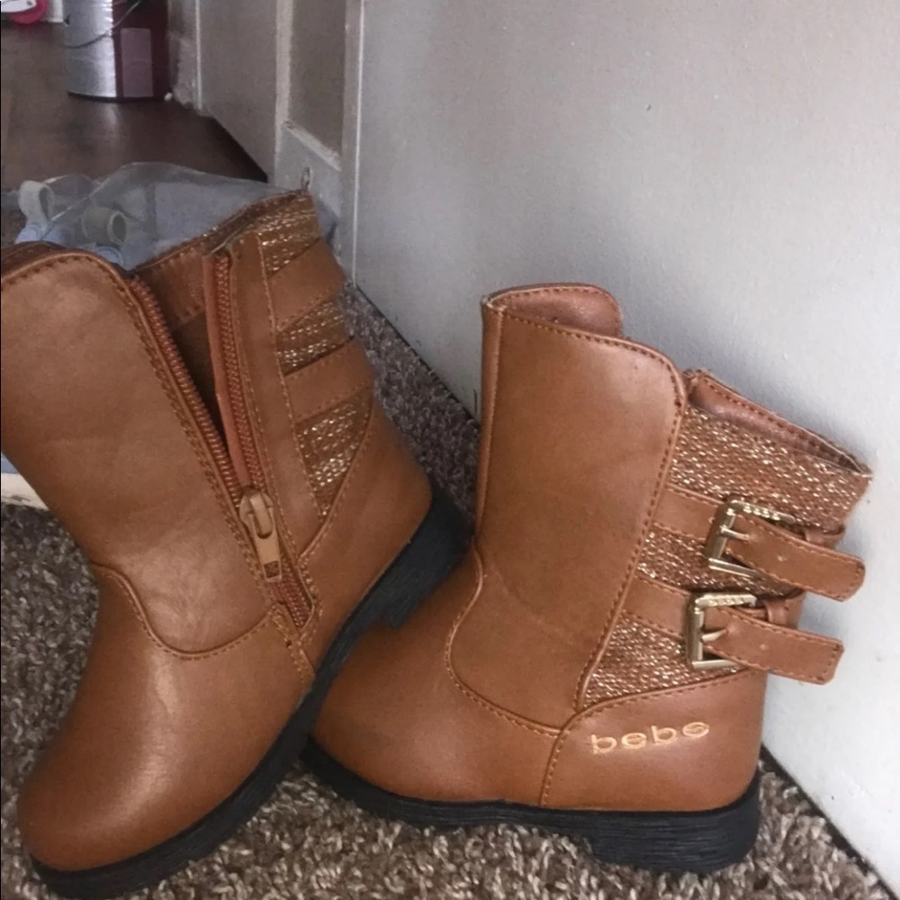 BeBe toddler brown boots size 7